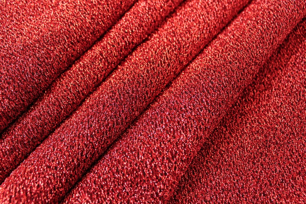 tessuto rosso tinta unita costumi da bagno maglina Fabric by