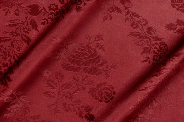Tessuto Jacquard Raso Poly, Bordeaux