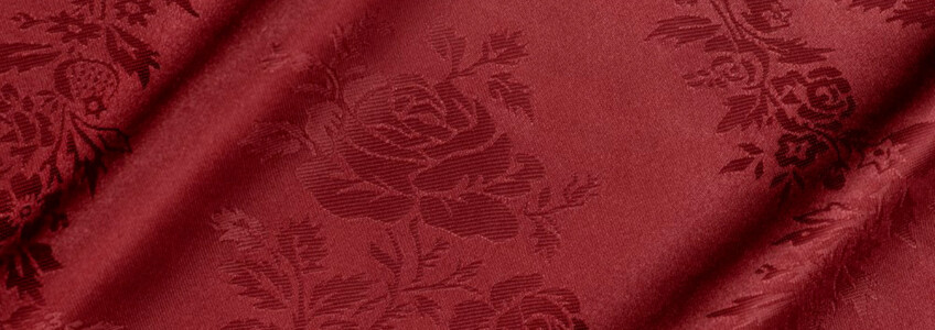 Tessuto Jacquard Raso Poly, Bordeaux
