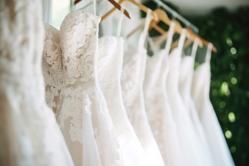 cloth wedding dresses