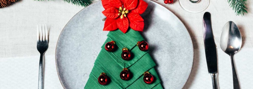 piegare tovaglioli a Natale