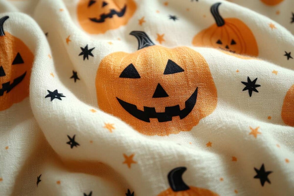 fabric with Halloween print fabric with Halloween print