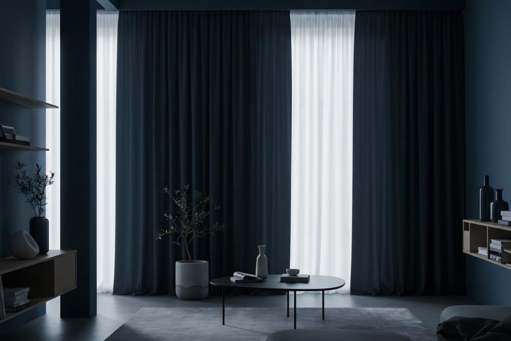 casa con tende oscuranti