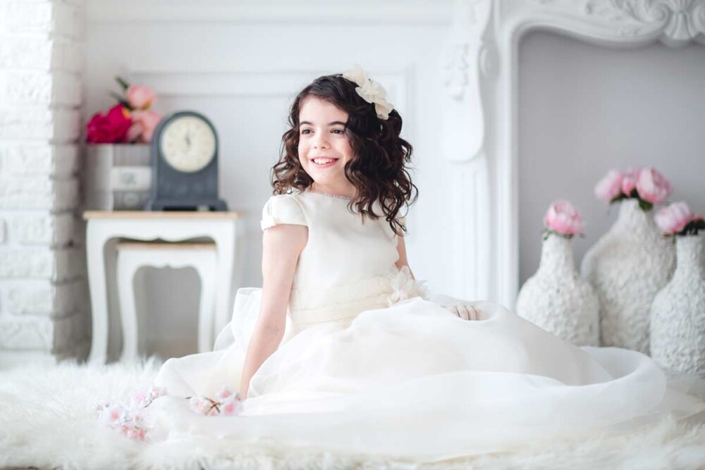 abito prima comunione in organza